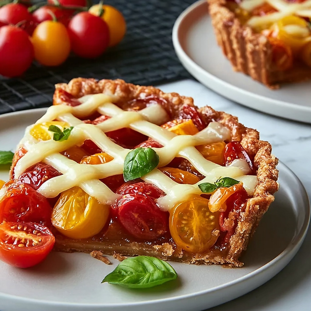 Savory Cherry Tomato Pie: A Summer Delight to Savor Recipe - Recipe Image