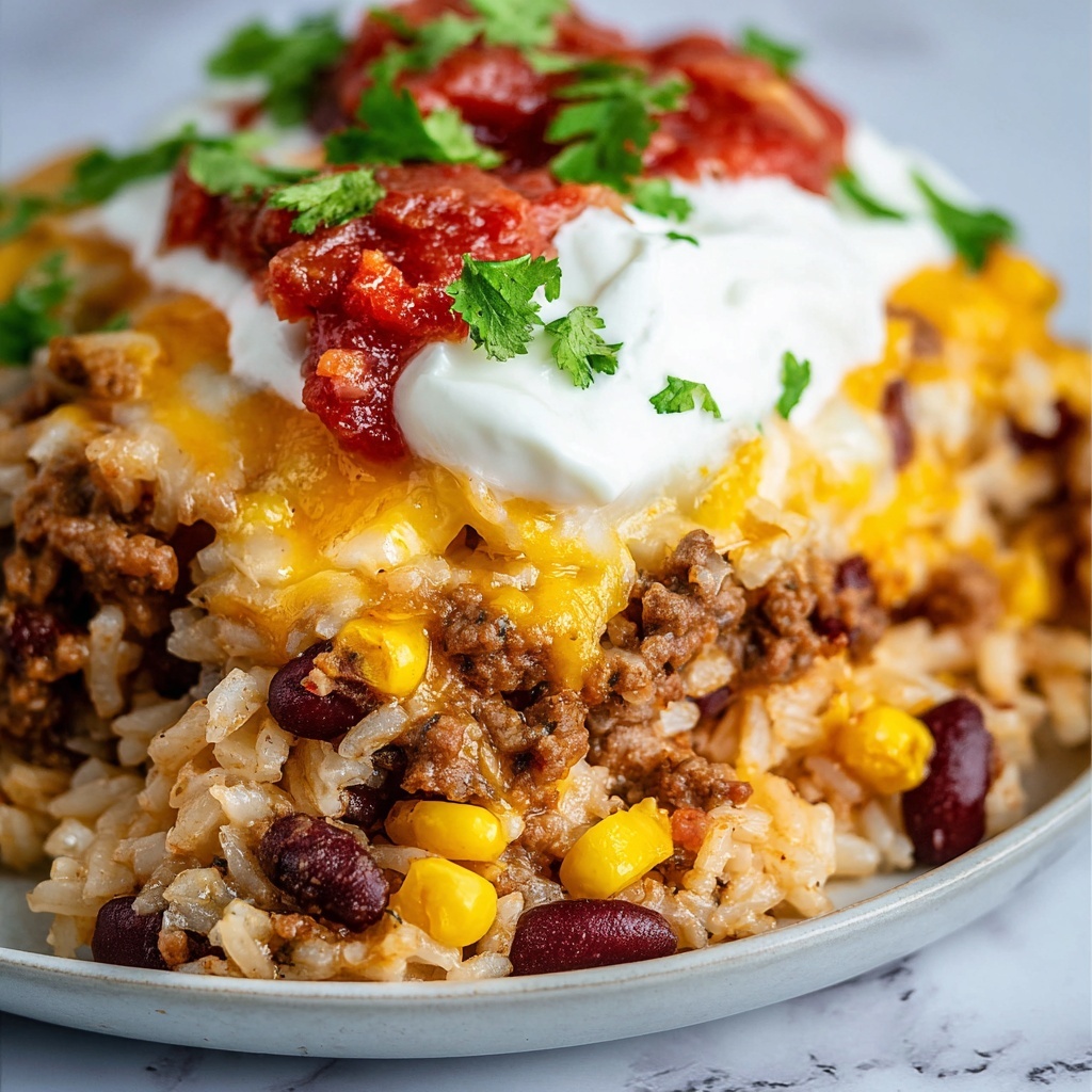 Easy One Pot Mexican Rice Casserole Recipe - Recipe Image