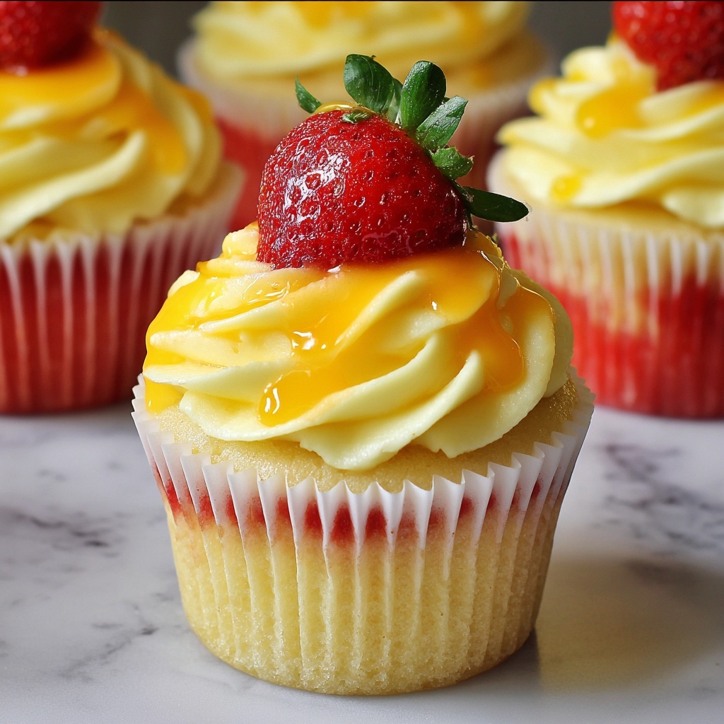 Strawberry Mango Cupcakes Recipe - Recipe Image