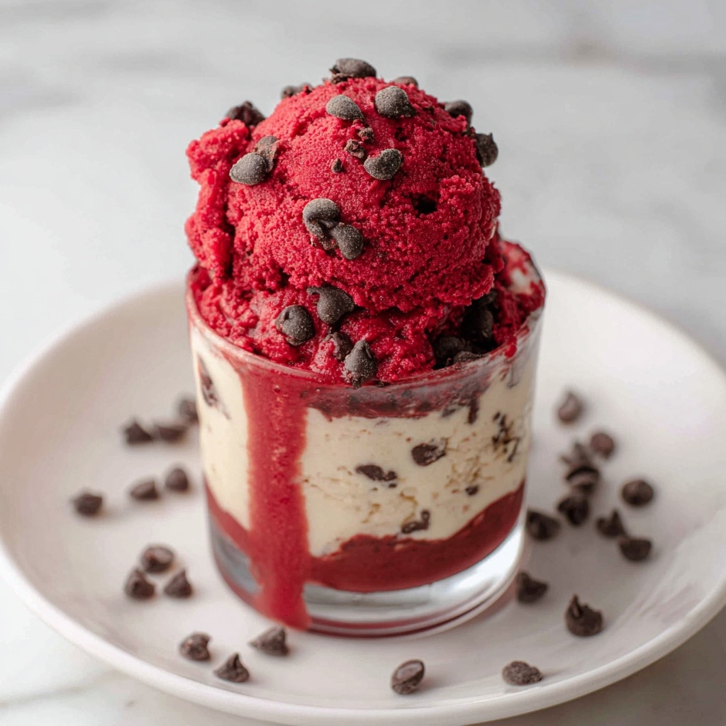 Edible Red Velvet Cookie Dough Recipe - Recipe Image