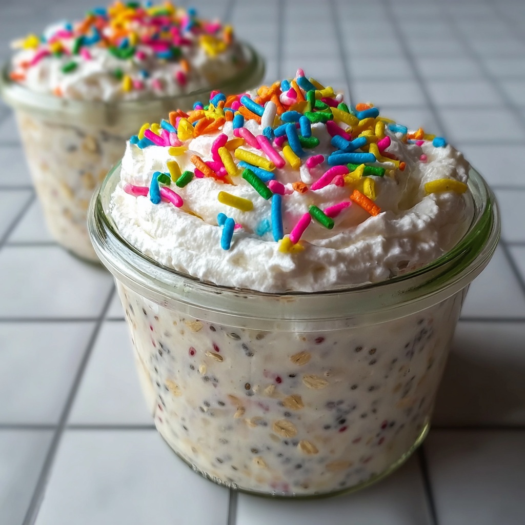 Birthday Cake Overnight Oats Recipe - Recipe Image