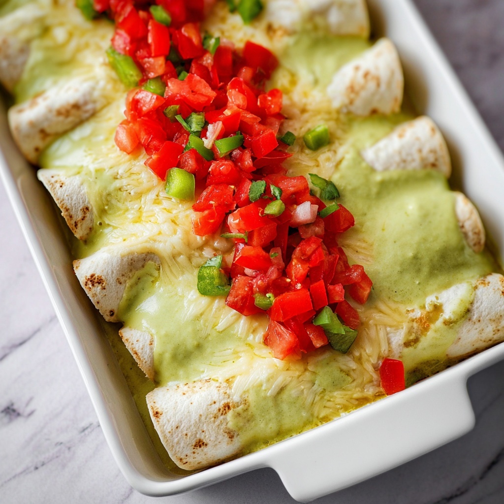 Smothered Chicken Burritos with Creamy Salsa-Verde Ranch Sauce Recipe - Recipe Image