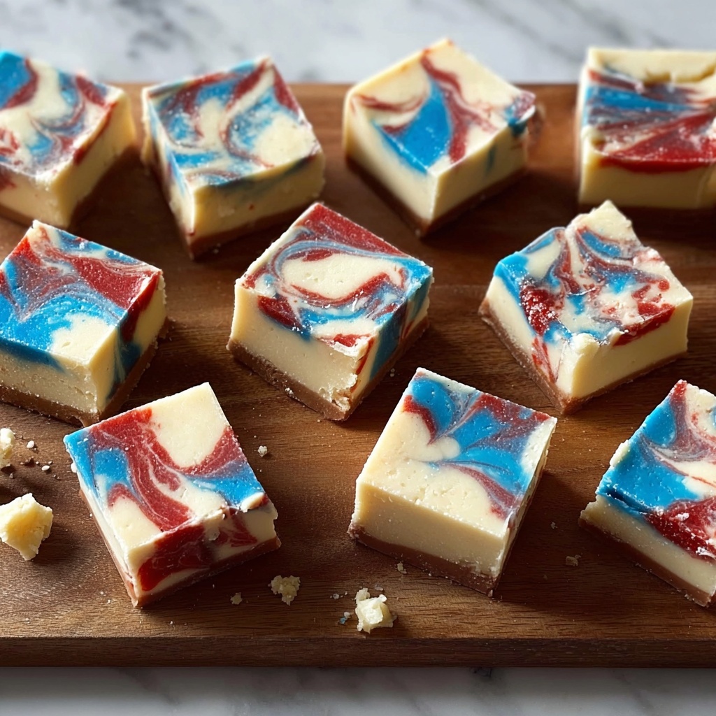 4th of July White Chocolate Fudge Recipe - Recipe Image