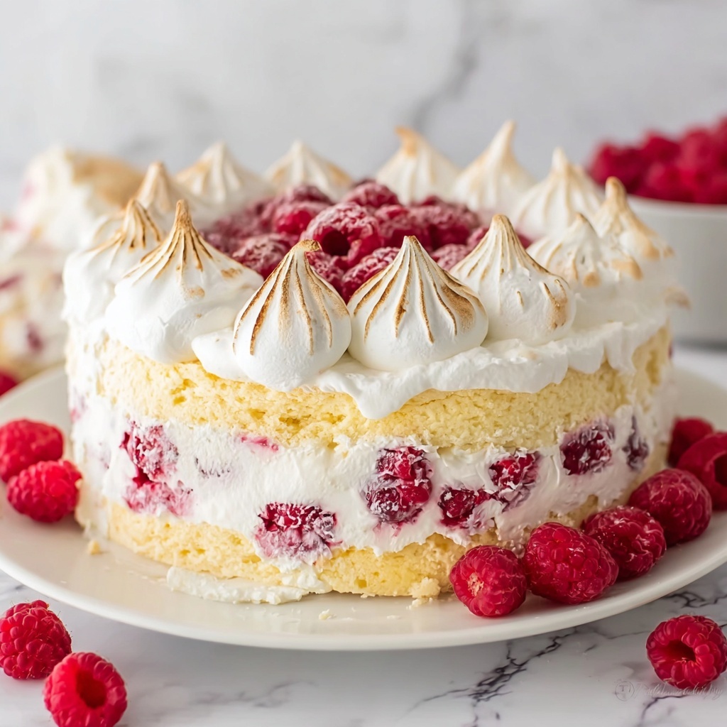 Meringue Roulade with Raspberries Recipe - Recipe Image