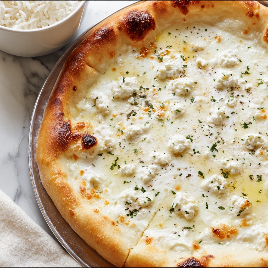 Creamy Garlic White Pizza Sauce Recipe - Recipe Image