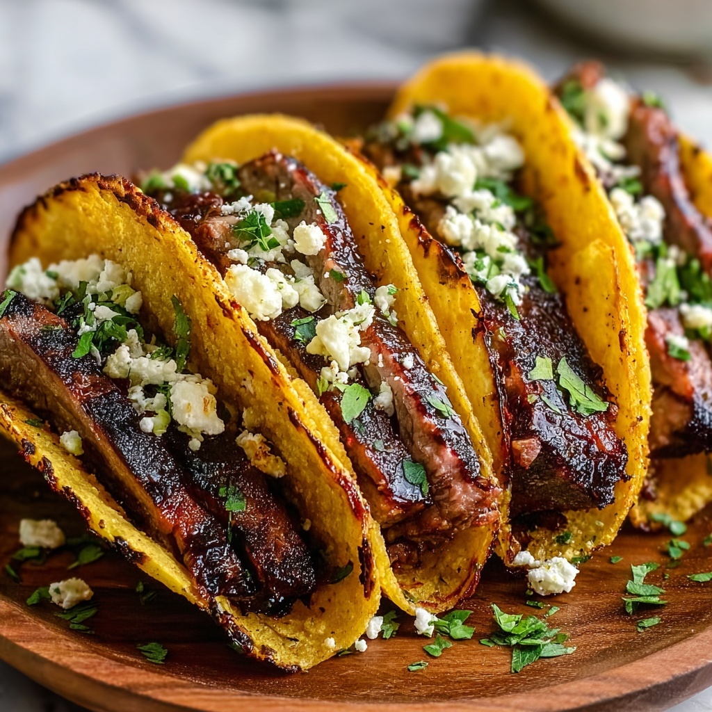 Garlic Butter Honey BBQ Beef Tacos Recipe - Recipe Image