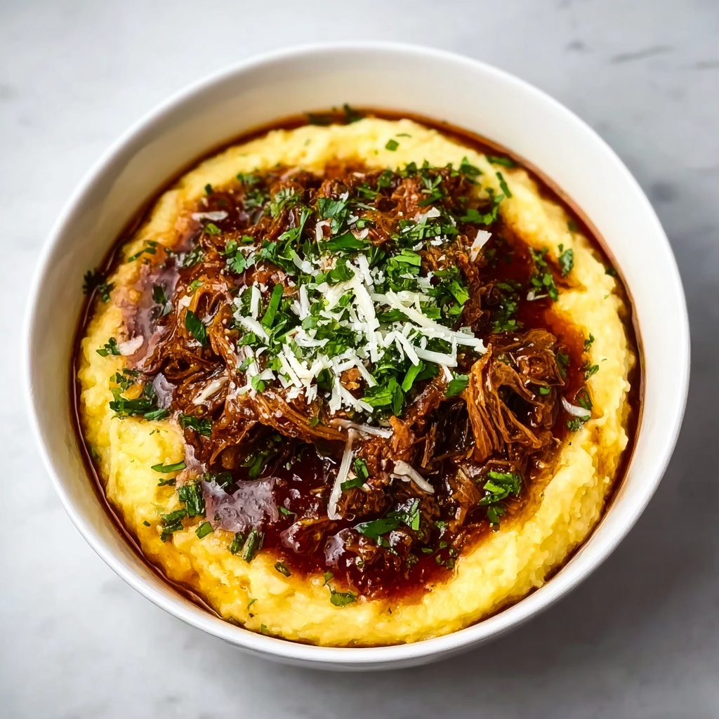 Tender Short Rib Ragu Over Silky Parmesan Mashed Potatoes Recipe - Recipe Image