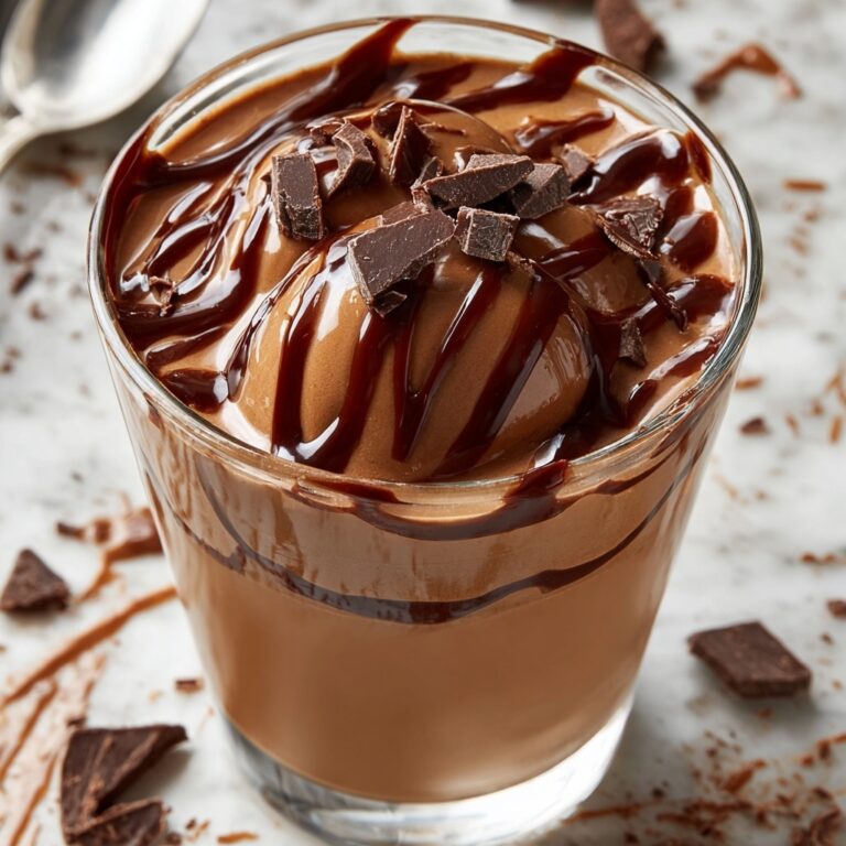 Chocolate Yogurt Pudding with Peanut Butter and Melted Dark Chocolate Recipe