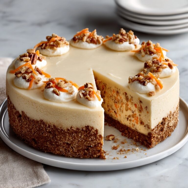 Carrot Cake Cheesecake with Creamy Topping Recipe