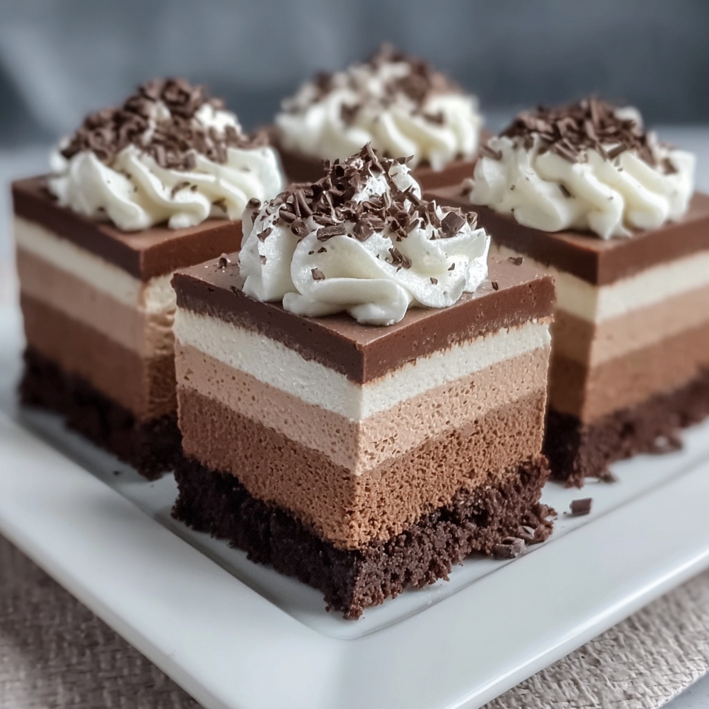 No-Bake Chocolate Mousse Bars Recipe - Recipe Image