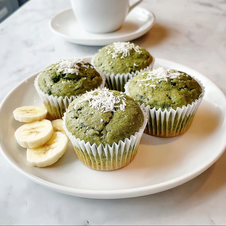 Matcha Banana Coconut Muffins Recipe