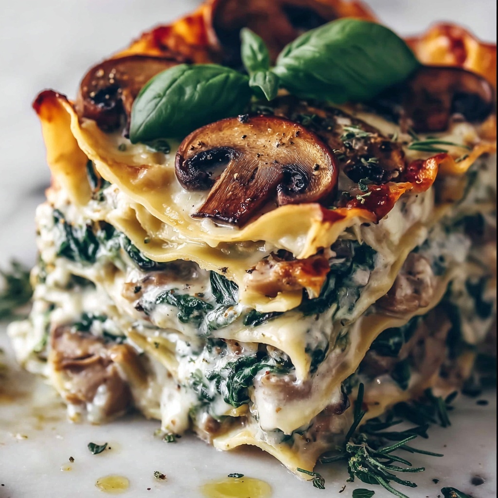 Mushroom and Spinach Lasagna Recipe - Recipe Image
