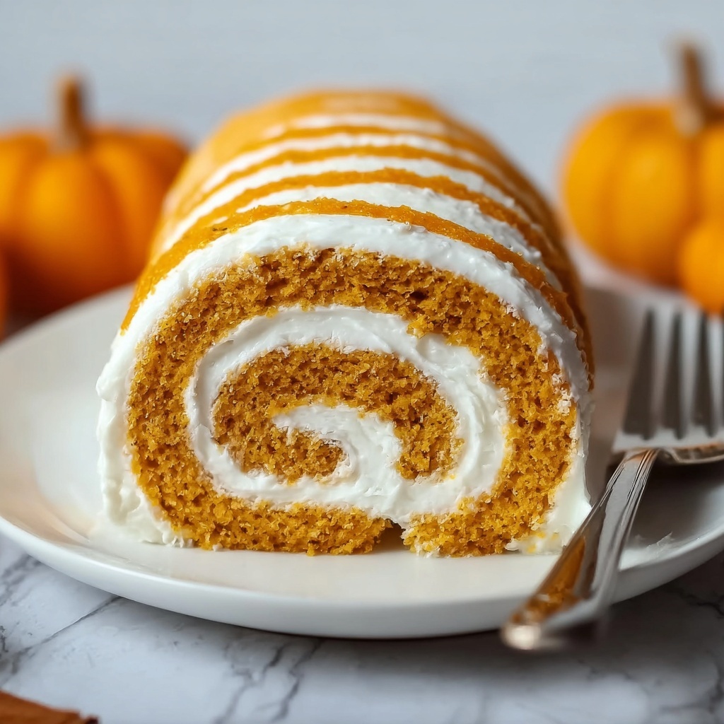Decadent Pumpkin Cake Roll with Creamy Filling Recipe - Recipe Image