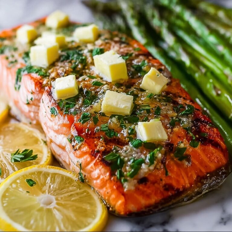 Savory Baked Salmon in Foil with Asparagus & Lemon Butter Recipe