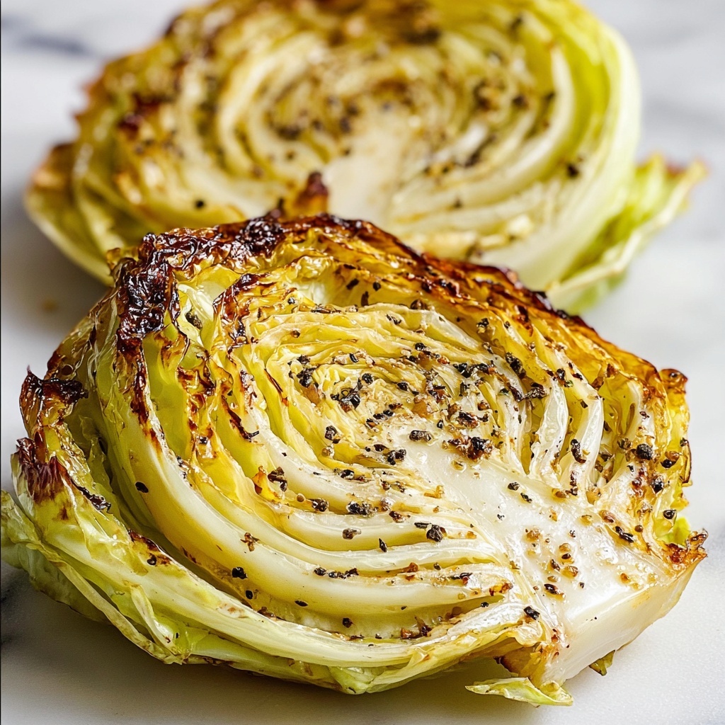 Oven-Roasted Cabbage Steaks with Garlic and Olive Oil Recipe - Recipe Image