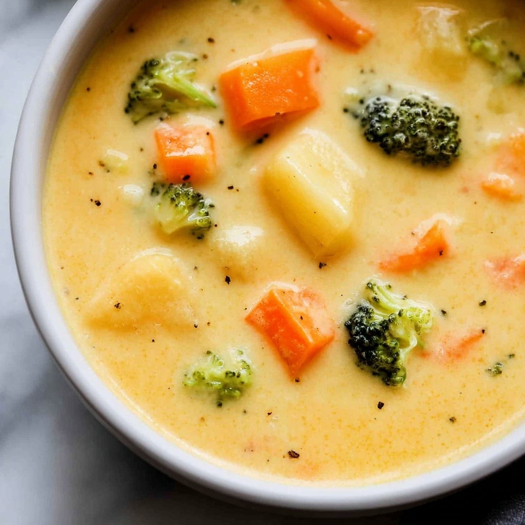 Cheesy Vegetable Soup Recipe - Recipe Image