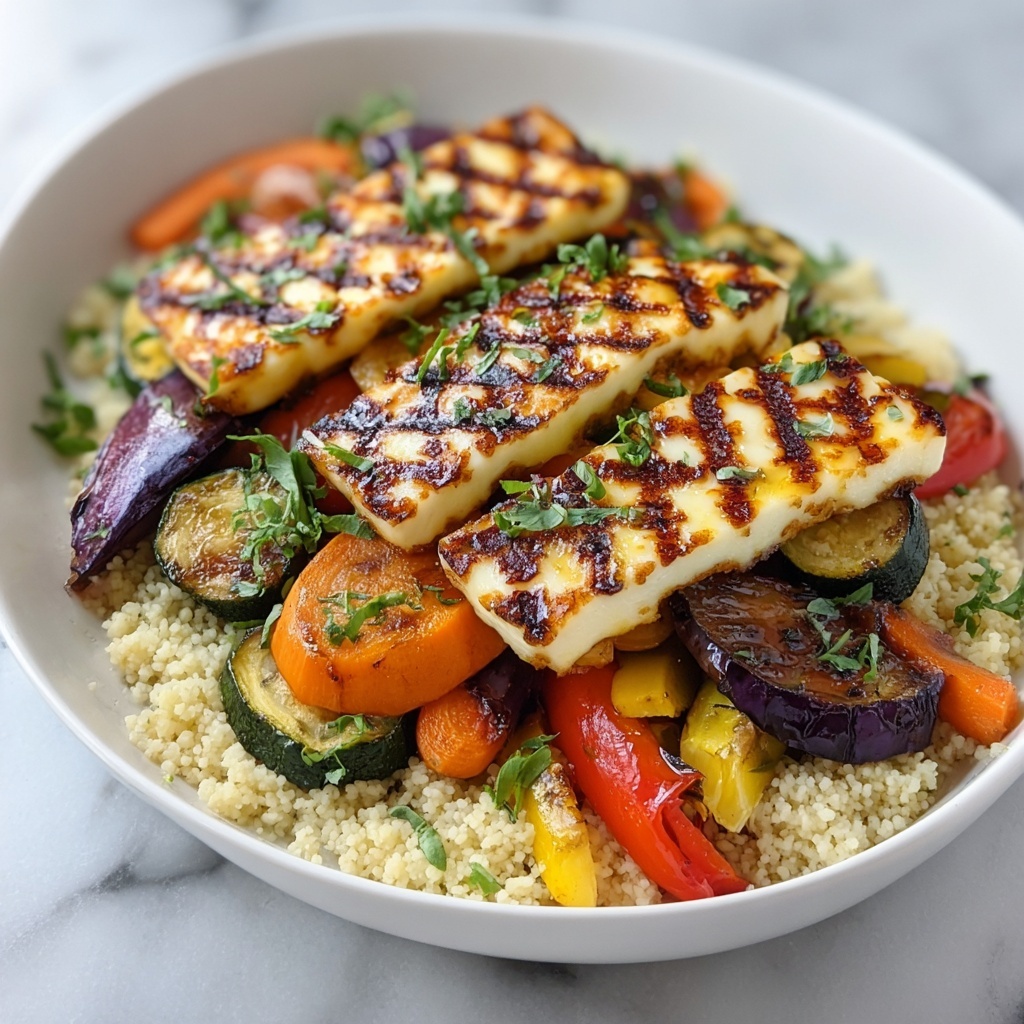 Griddled Vegetables and Halloumi with Couscous Recipe - Recipe Image