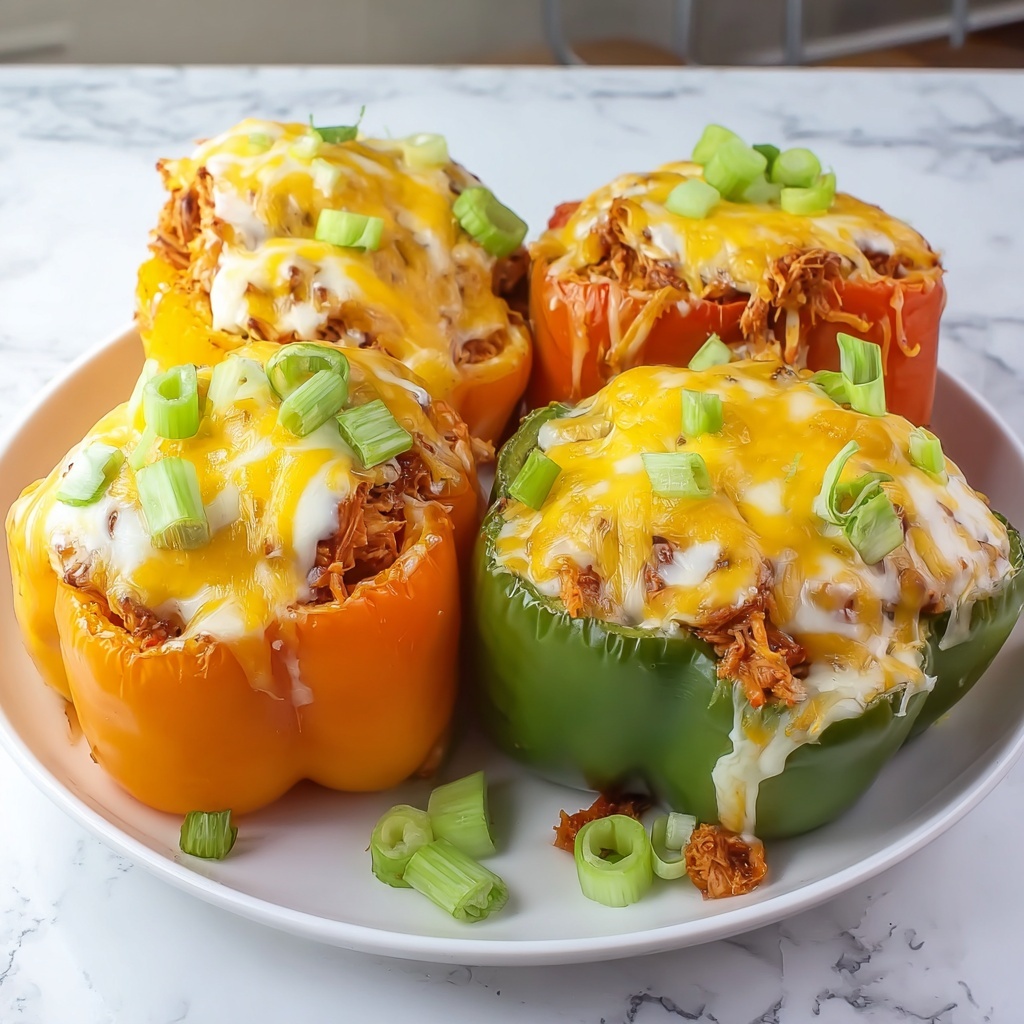 Buffalo Chicken Stuffed Peppers Recipe - Recipe Image