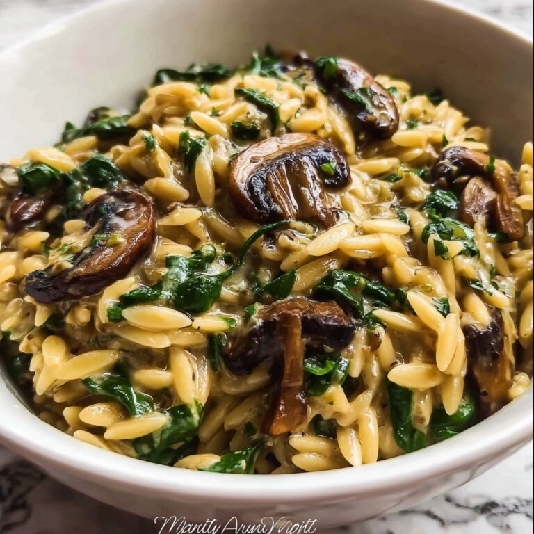Creamy Spinach and Mushroom Orzo: 5 Easy Steps to Bliss Recipe