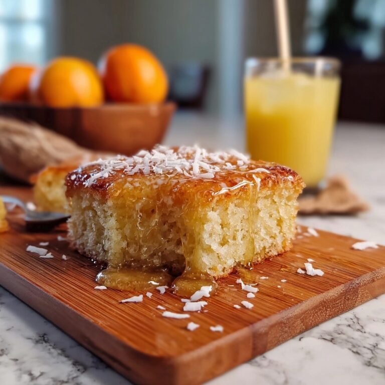 Warm Coconut Pineapple Pudding with Citrus Glaze Recipe