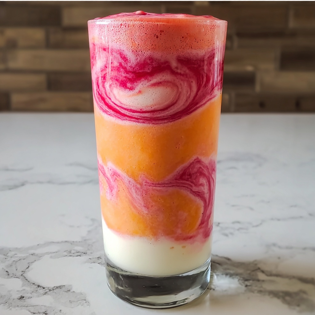 Raspberry Peach Protein Smoothie Recipe - Recipe Image