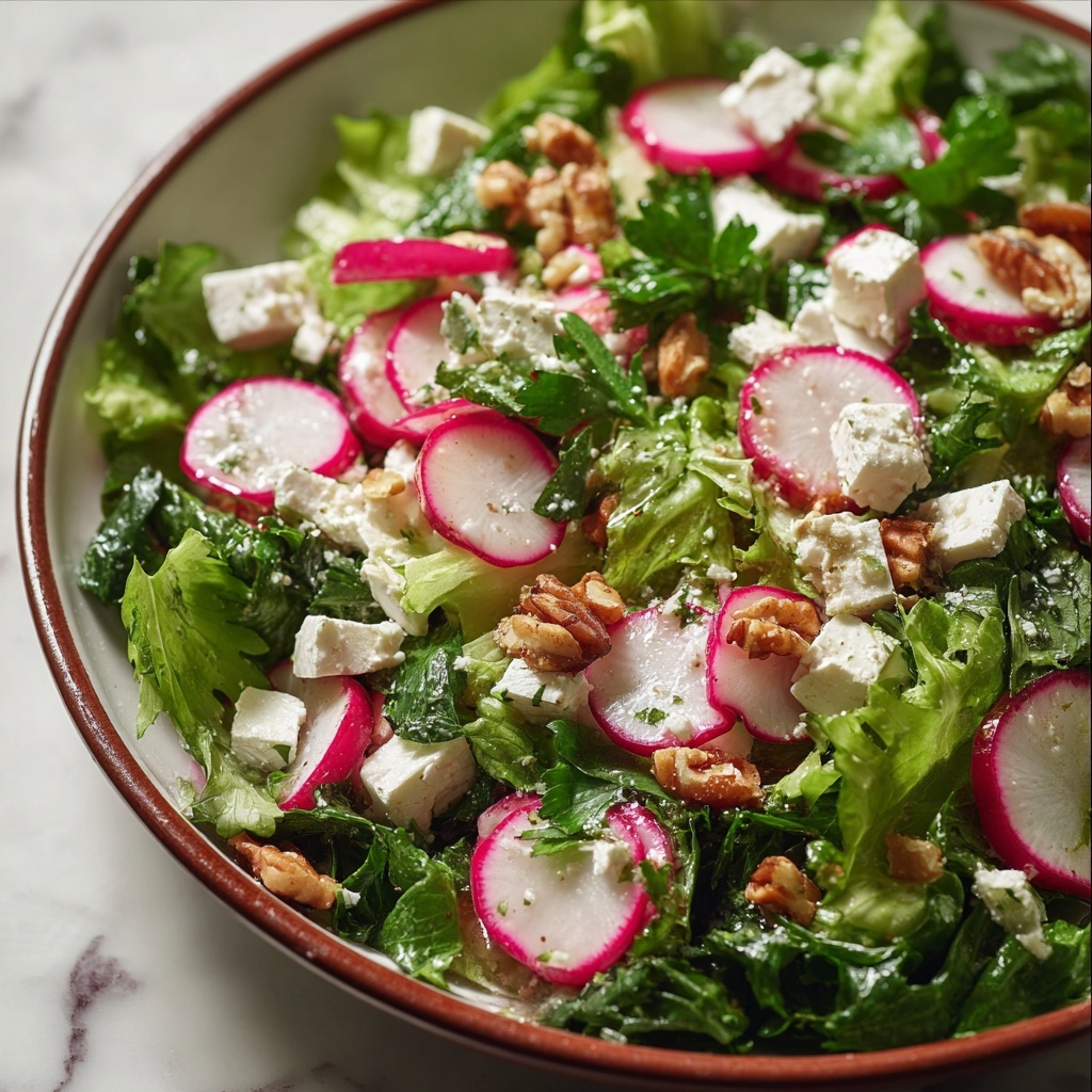 Herb and Radish Salad with Feta and Walnuts Recipe - Recipe Image