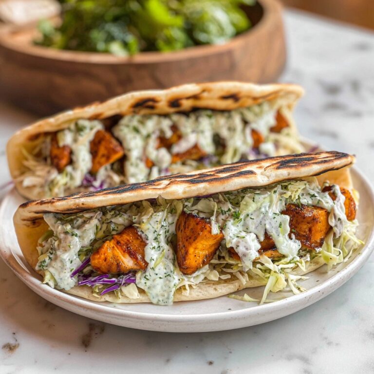Sheet Pan Chicken Pitas with Herby Ranch Slaw Recipe