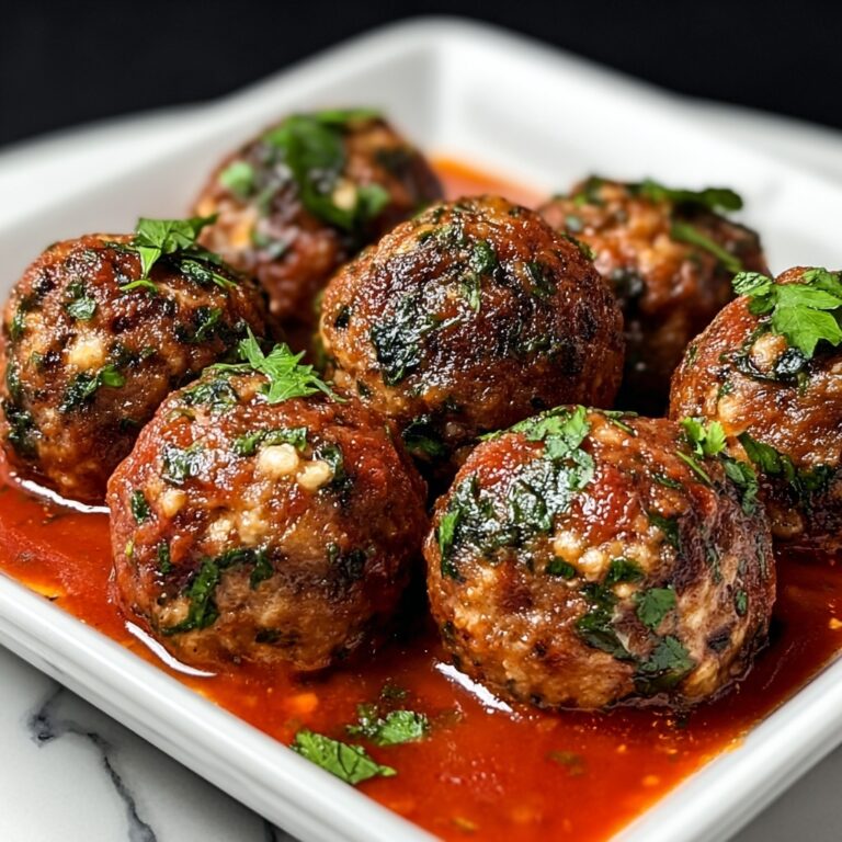 Baked Chicken Ricotta Meatballs with Spinach Recipe