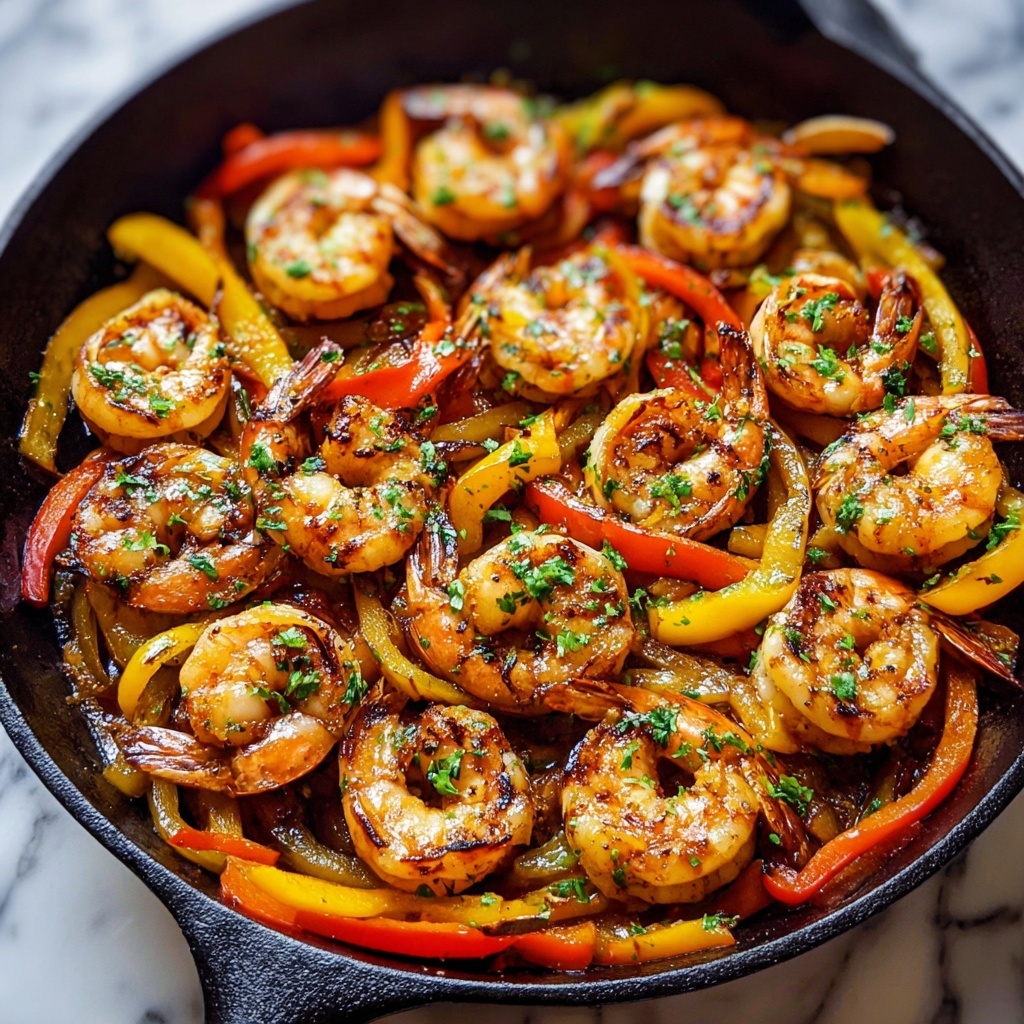 Shrimp Fajitas with Lime, Cajun Spices, and Cilantro Recipe - Recipe Image