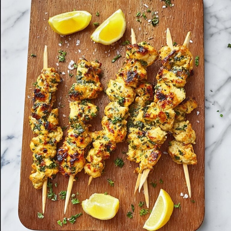 Garlic Parmesan Chicken Skewers Recipe