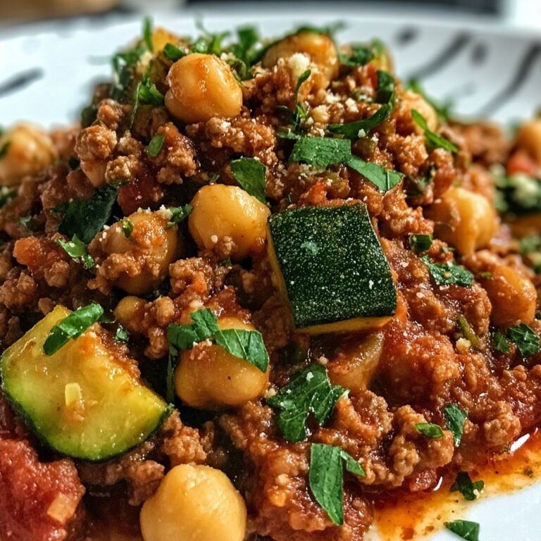 Ground Turkey Zucchini Chickpea Skillet Recipe