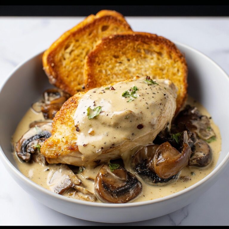 Creamy Brie Chicken & Mushrooms Recipe