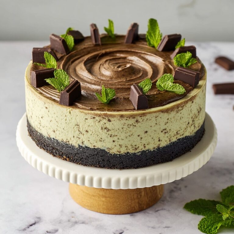 No-Bake Vegan Mint Chocolate Chip Cheesecake Recipe