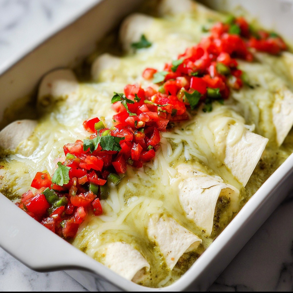 Smothered Chicken Burritos with Creamy Salsa-Verde Ranch Sauce Recipe - Recipe Image