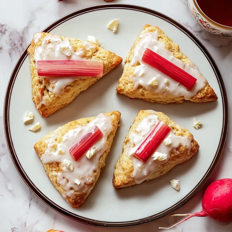 Delicious Rhubarb Scones with Lemon Glaze for Spring Brunch Recipe