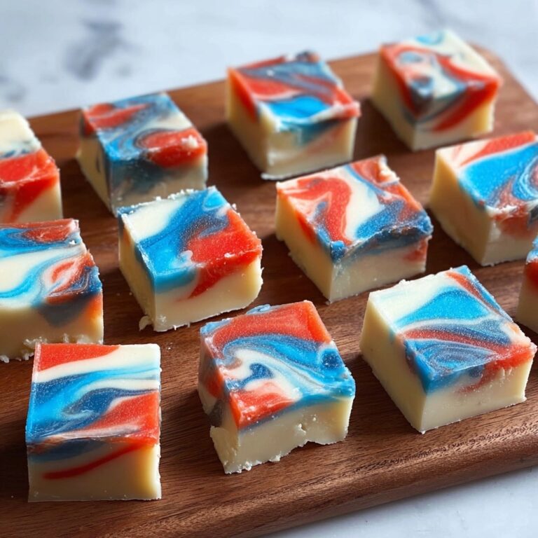 4th of July White Chocolate Fudge Recipe