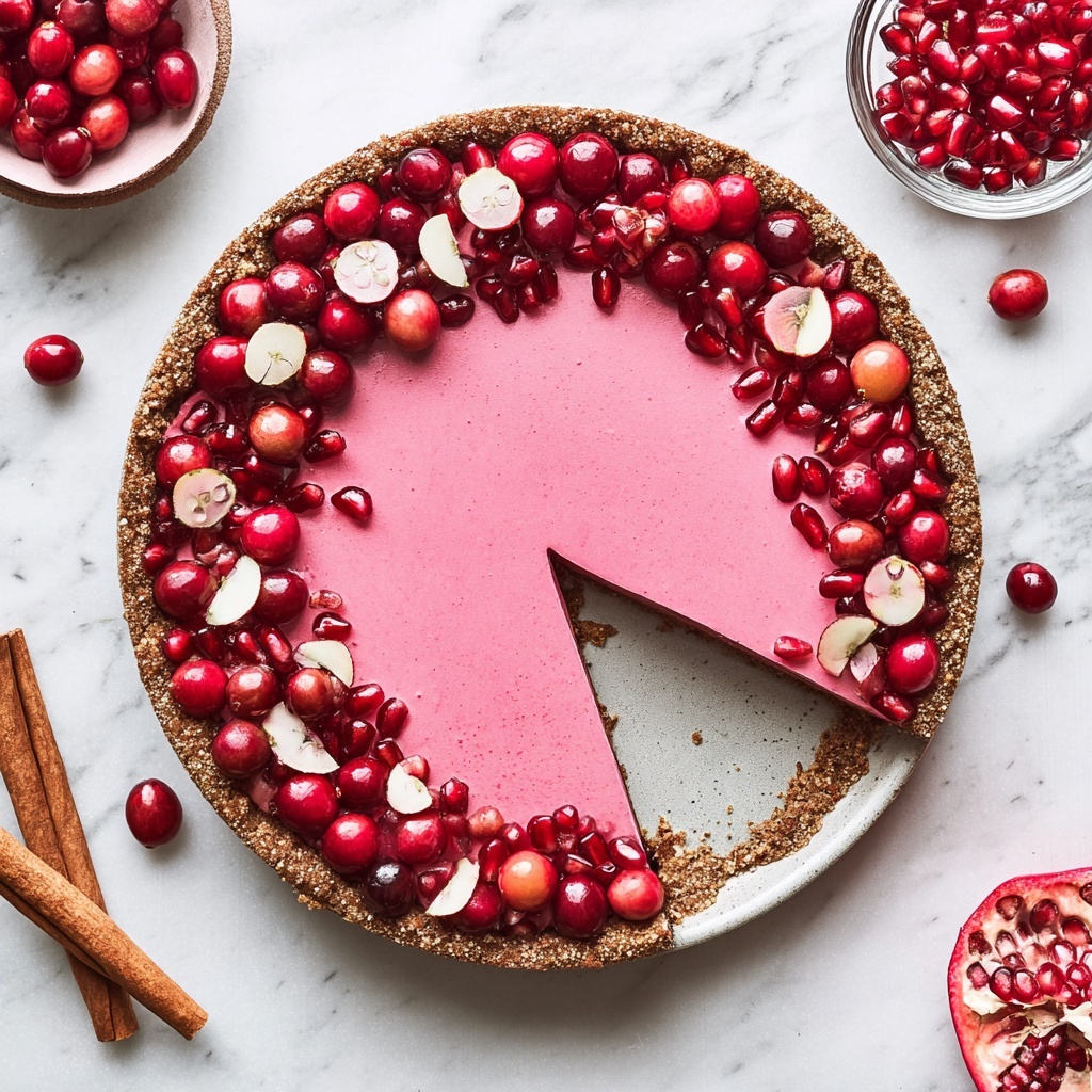 Vegan Cranberry Pomegranate Tart Recipe - Recipe Image