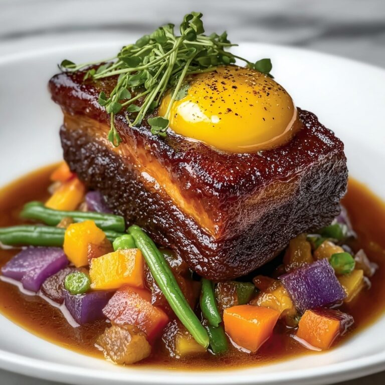 Butter-Braised Short Ribs with Egg Yolk Garnish Recipe