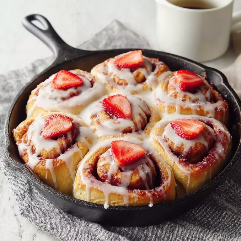 Homemade Strawberry Cinnamon Rolls with Creamy Glaze Recipe
