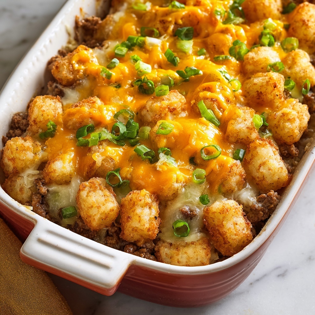 Cowboy Tater Tot Casserole Recipe - Recipe Image
