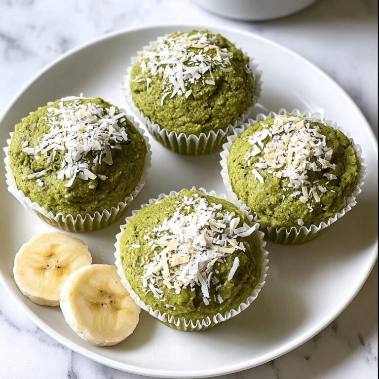 Matcha Banana Coconut Muffins Recipe