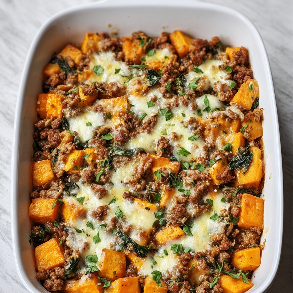 Healthy Ground Turkey Sweet Potato Bake Recipe - Recipe Image