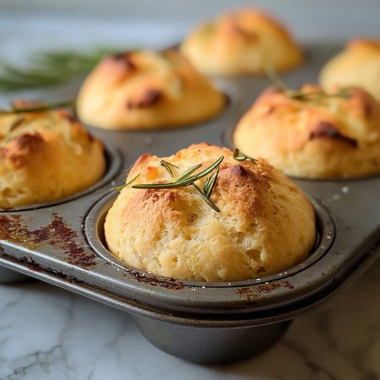 Rosemary Garlic Focaccia Muffins Recipe