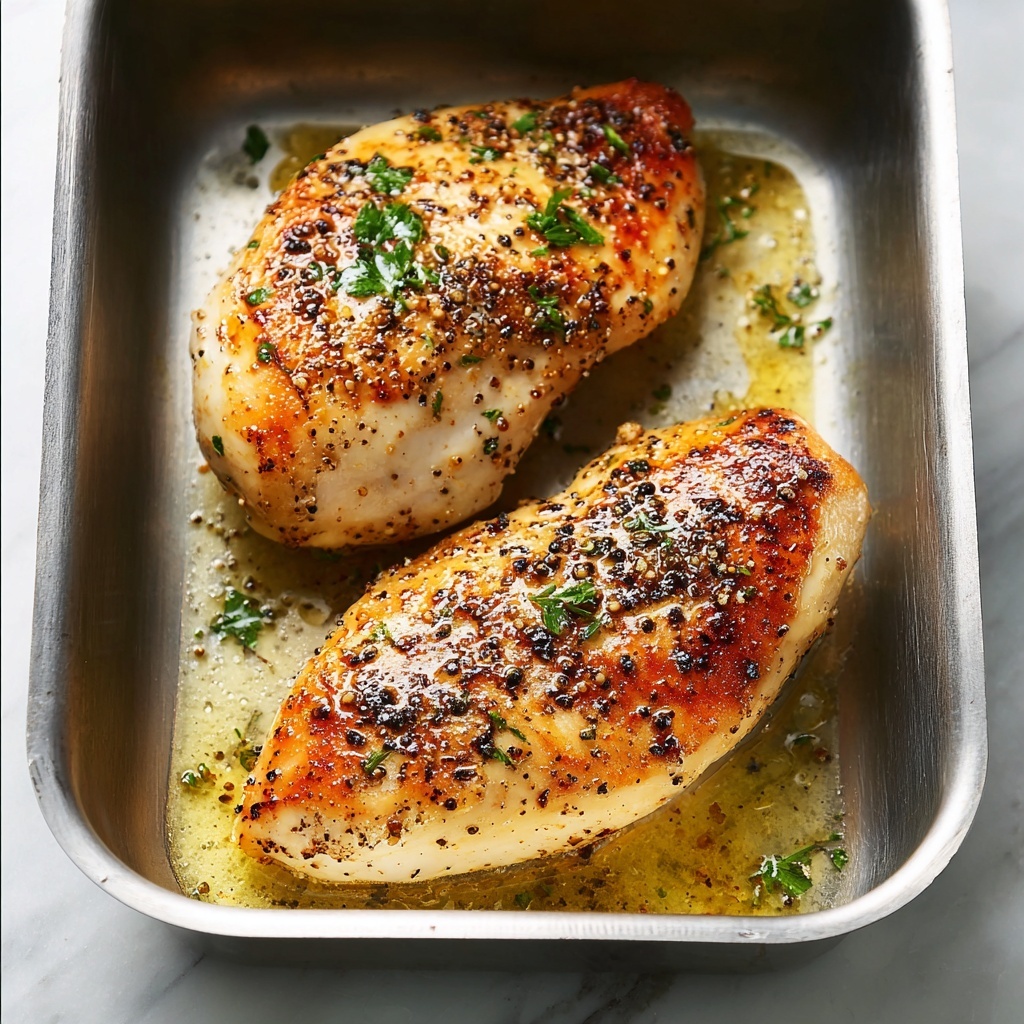 Baked Split Chicken Breast with Garlic, Paprika, and Crispy Skin Recipe - Recipe Image