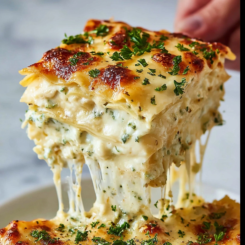 Creamy Chicken Spinach Lasagna Recipe - Recipe Image