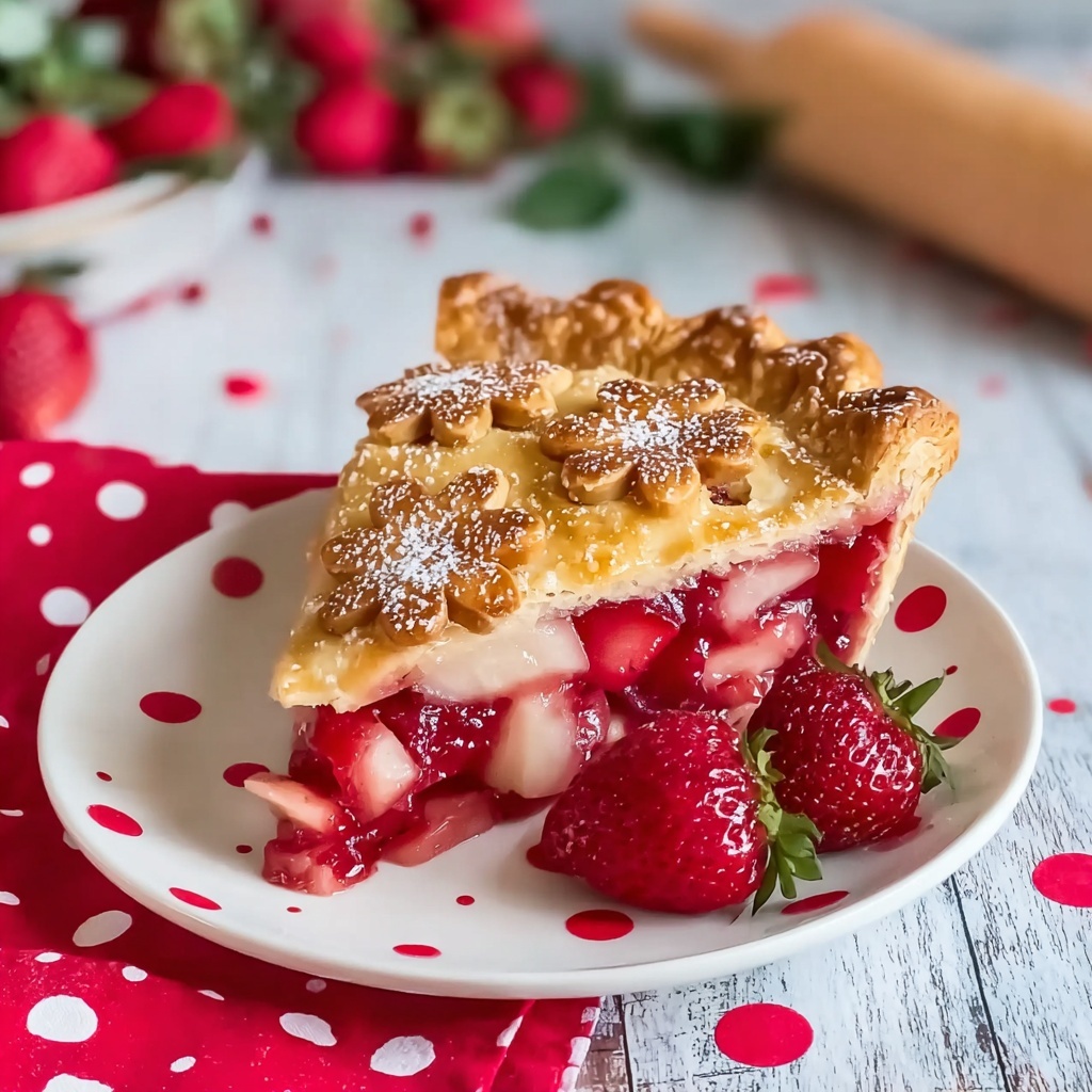 Strawberry Rhubarb Pie Recipe - Recipe Image