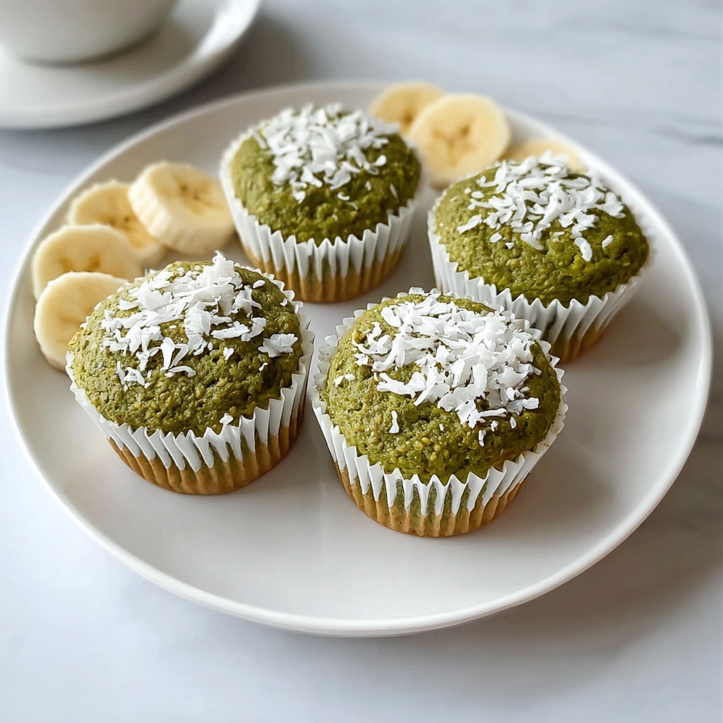 Matcha Banana Coconut Muffins Recipe - Recipe Image