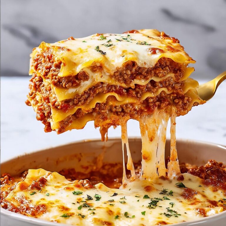 Classic Beef Lasagna with Creamy Cheese Layers Recipe