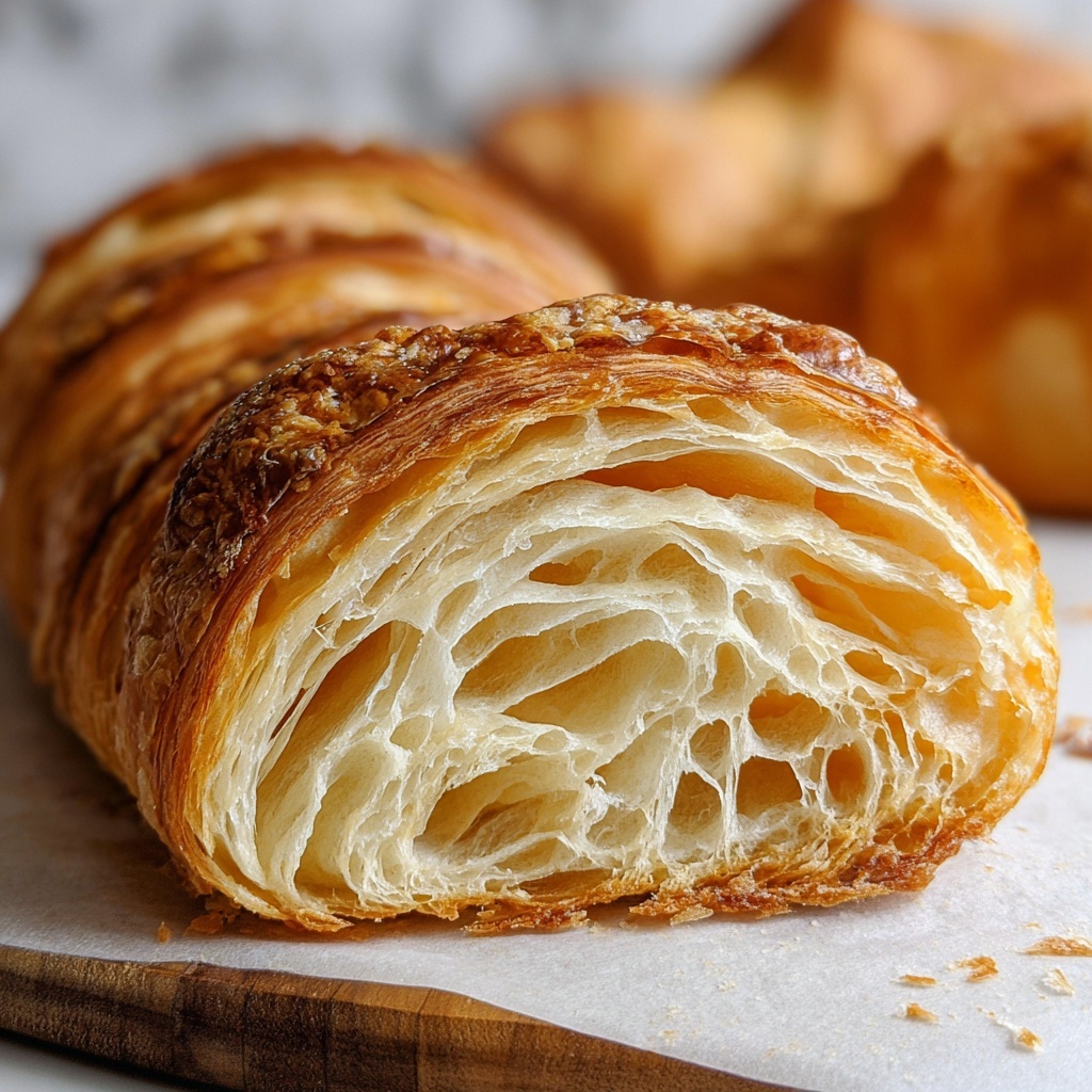 Flaky Sourdough Croissant Bread Recipe - Recipe Image
