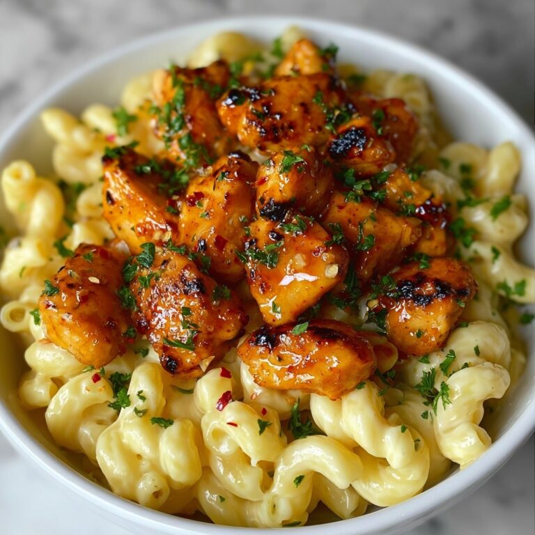 Spicy Honey Pepper Chicken with Creamy Mac and Cheese Recipe